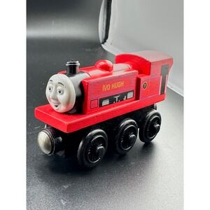 Thomas & Friends Wooden Railway Ivo Hugh Red Engine 2003 Learning Curve Train